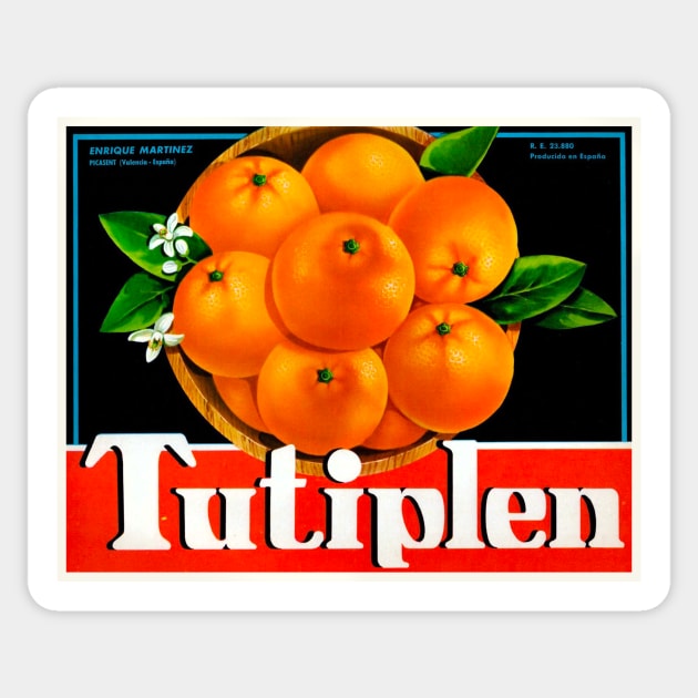 Tutiplen Brand crate label Sticker by WAITE-SMITH VINTAGE ART